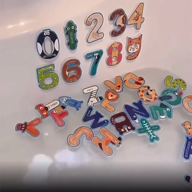 Flexible Road Track Car Bath Sticker Cognitive Jigsaw Bathroom Early Education Kid Toys Animal Letter Paste Baby Puzzle Toys Boy 2