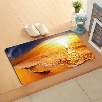 

F627m23 Free Shipping Custom sunset beach sea Doormat Art Design Pattern Printed Floor Hall Bedroom Cool Pad Fashion Rug #14-G