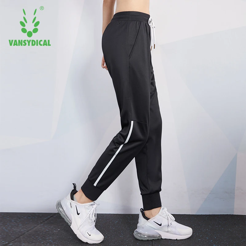 Женские штаны для бега VANSYDICAL спортивные дышащие в полоску йоги фитнеса