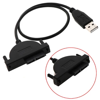 

USB 2.0 to Mini Sata 7+6 13Pin Adapter for Laptop CD/DVD ROM Drive Converter Cable Screws steady style 1PC