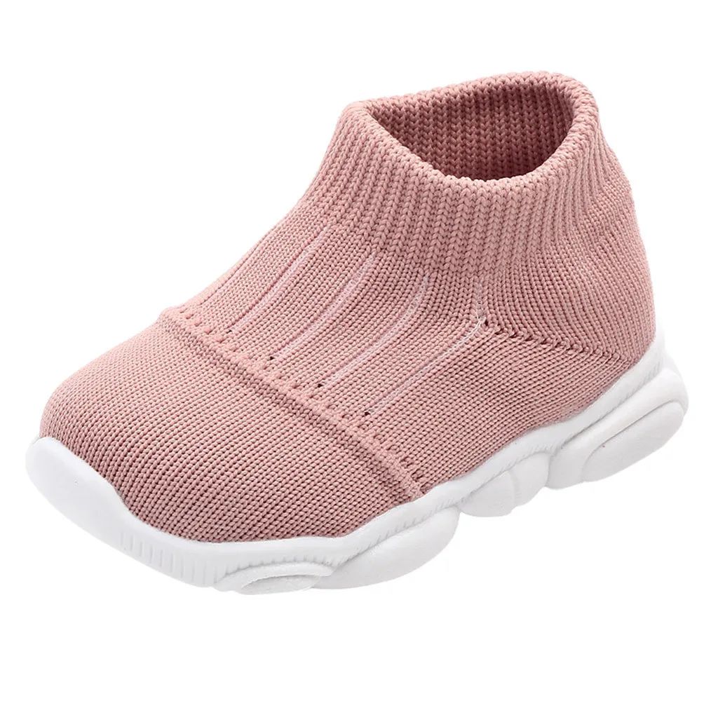 JAYCOSIN Baby Sneakers Fashion Children Flat Shoes Infant Kids Baby Girls Boys Solid Stretch Mesh Sport Run Sneakers Shoes