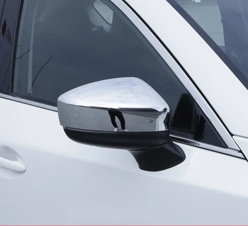 

KOUVI ABS Chrome Side Rearview Mirror Cover Sticker Molding Garnish Accessories For 2017 2018 Mazda CX-5 CX5 CX 5 Car styling
