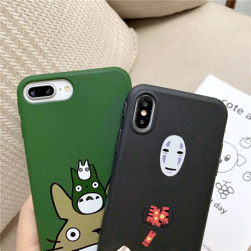 Японский мультфильм Тоторо чехол для телефона iPhone 12 Pro Max 6 7 8 Plus SE матовый
