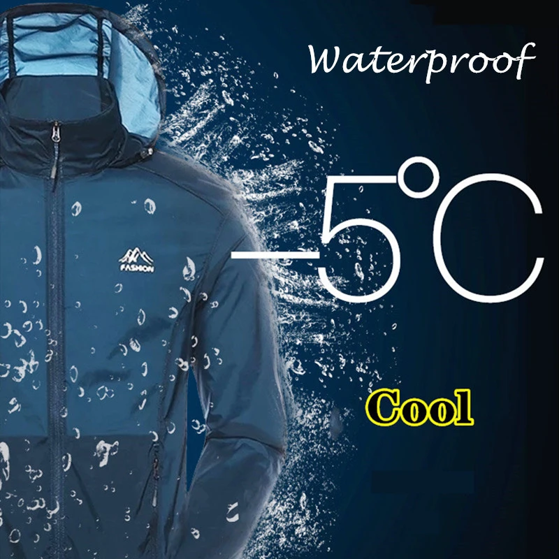 

Ultrathin lightweight Real UV clothing Waterproof fishing clothes Elastic Sun protection jacket Men Summer Outdoors Beach top