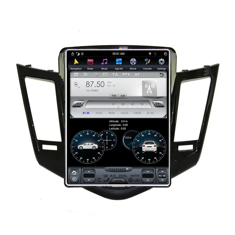Android 9,0 Tesla стиль 10," вертикальный экран Автомобильный gps навигатор для Chevrolet CRUZE 2008-2012 головное устройство мультимедиа радио плеер