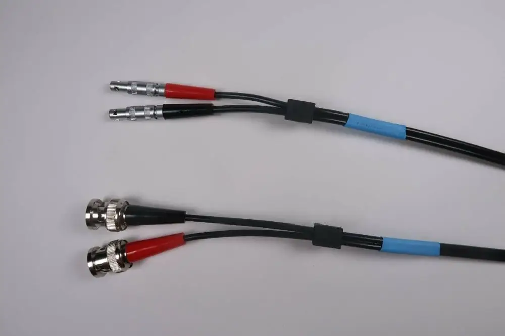 compatible with style Lemo00 to BNC Dual Industrial coaxial cables RG174 ultrasonic cable for flaw detector