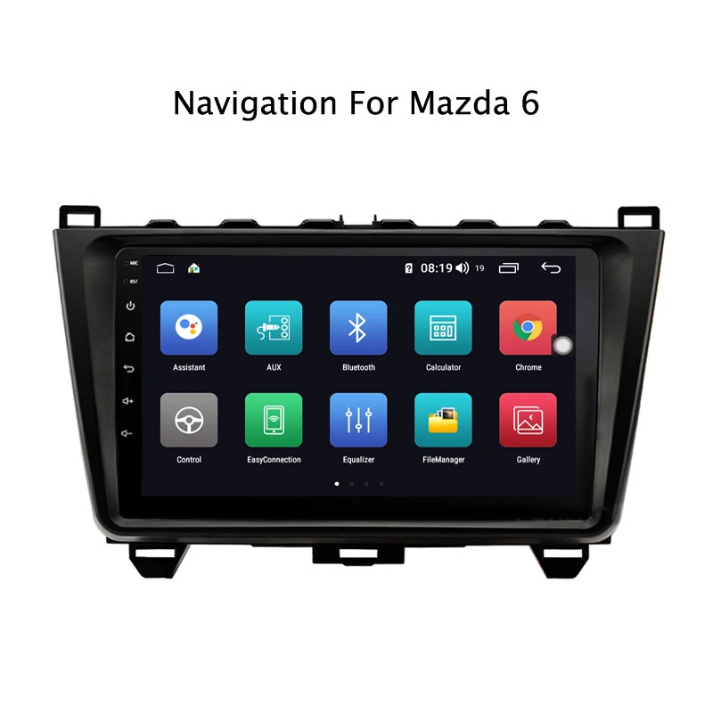 Clearance Ectwodvd 9inch Andriod 8.1 Car DVD GPS For Mazda 6 Rui Wing 2008-2015 4G RAM 64G ROM CarPlay DSP 4G LTE with WIFI 1