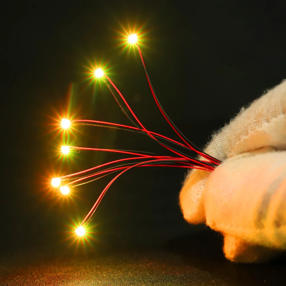 7-Colorful Bling Twinkling Led Lighting Wired Flashing SMD 3V  20mA Lamp Models Train Pre-soldered Micro Litz For Toys 6