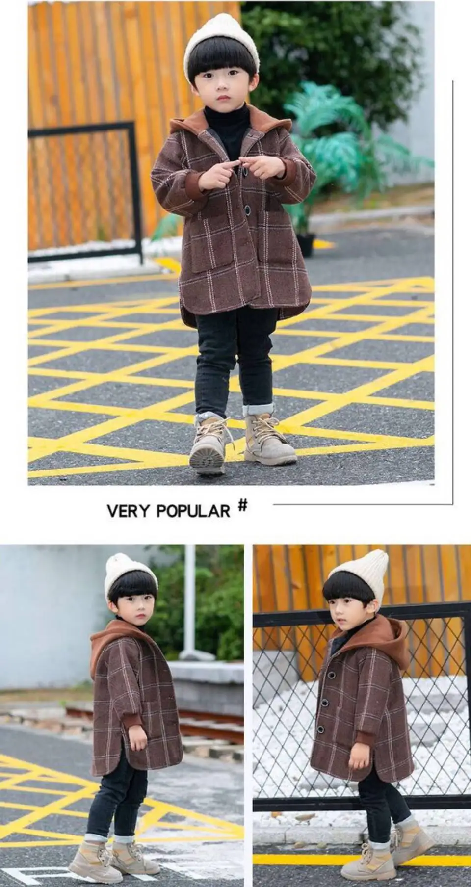 Клетчатое пальто для мальчиков 2, 3, 4, 5, 6, 7, 8, 9, 10 лет, 2 цвета, осенне-зимние детские куртки, верхняя одежда для детей, утепленная верхняя одежда с капюшоном