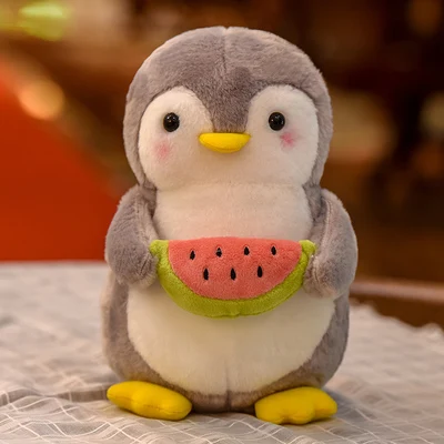Симпатичные Hug фрукты овощи Пингвины плюшевые игрушки мягкая игрушка-пингвин игрушка с галстуком для детей подарок на день рождения - Цвет: Type C
