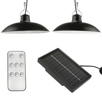 

DROPSHIP Double Heads LED Solar Light Solar Emergency Lamp Outdoor/Indoor Waterproof Camping Terrace Garden Home Tent Chandelier