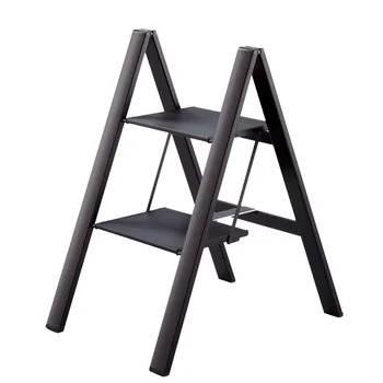

Japan Hasegawa household anti-Slip aluminum step ladder ultra-thin folding household small wide pedal flower shelf ladder stool