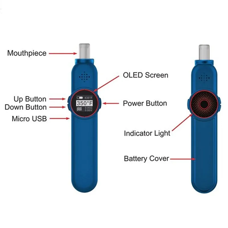 Портативный IPEN сухой травы испаритель комплект Oled дисплей Отопление vape система 2600 мАч портативный комплект электронных сигарет