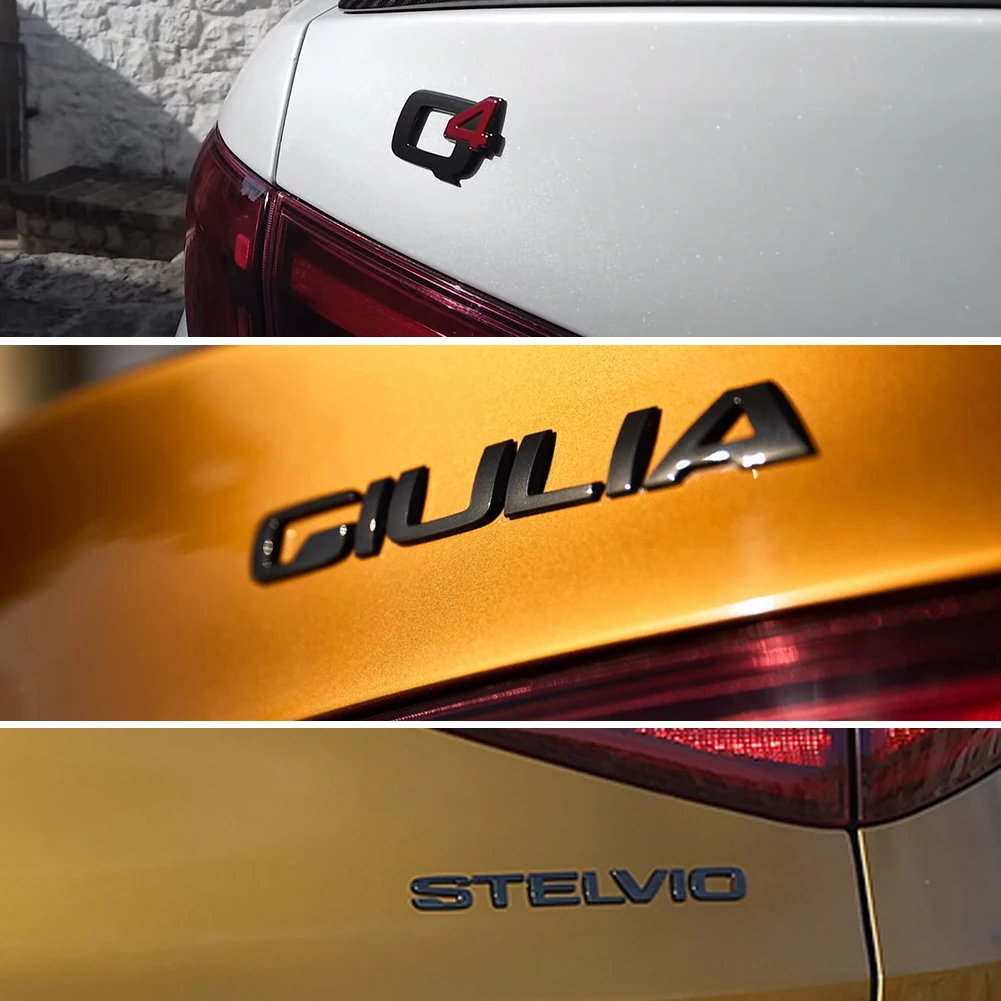 Черные автомобильные наклейки с эмблемой цзюлия стелвио для Alfa Romeo GIULIA STELVIO