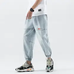 2129 Tide/брендовые джинсы, рабочая одежда, широкие брюки с завязками на ноги, брюки Harlem Ins Trend Easy Nine Part, штаны для мужчин