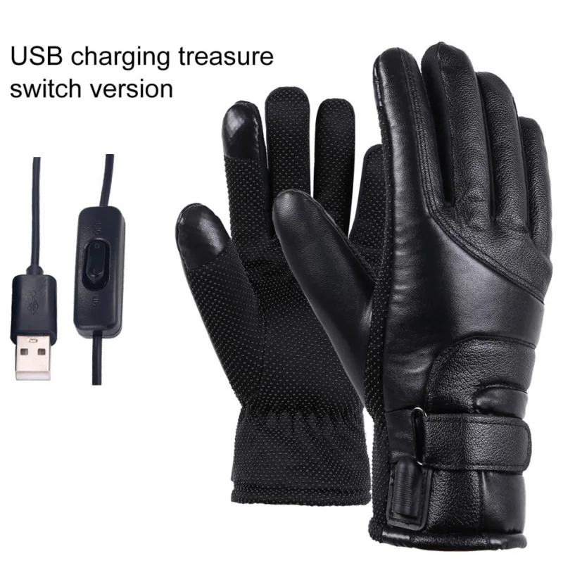 1 пара USB штепсельные электрические перчатки с подогревом с сенсорным экраном Зимние перчатки для рук Электрические Тепловые перчатки