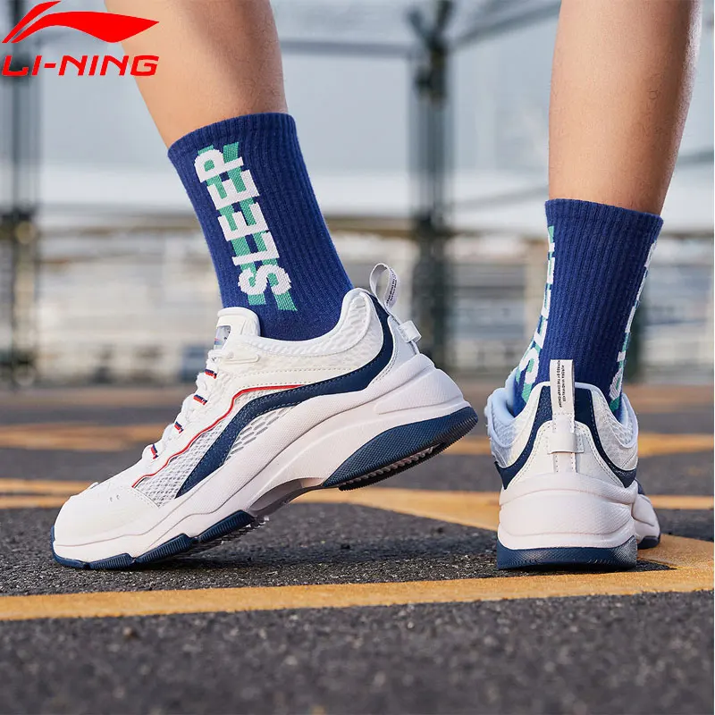Li-Ning Men LN AURORA WINDWALKER Classic Lifestyle Shoes Stylish Retro Dad Shoes LiNing Comfort Sport Shoes Sneakers AGCQ043