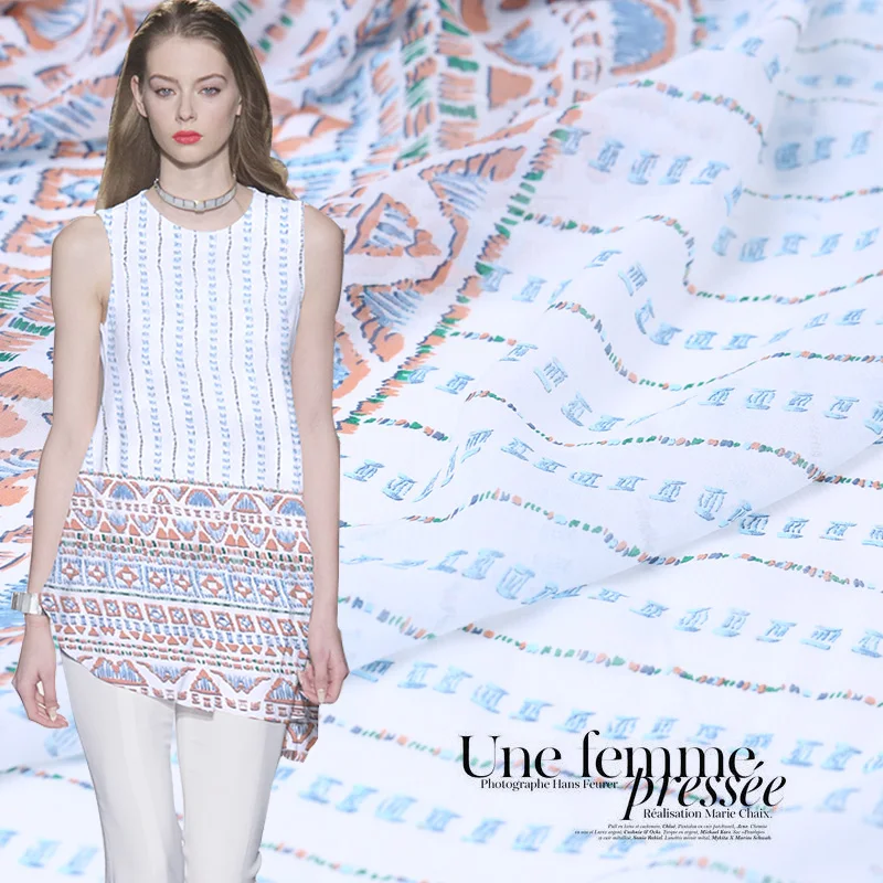 Распродажа 138 см в ширину 9 momme шелк жоржет ткань для женского платья тонкая печатная ткань для рукоделия шитья