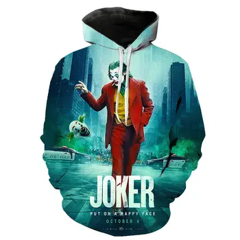 

2020 Joker 2 Hoodies Men Women Clown 3D Print Hooded Sweatshirt Long sleeve Harajuku Streetwear Fashion Casual Cool Pullover