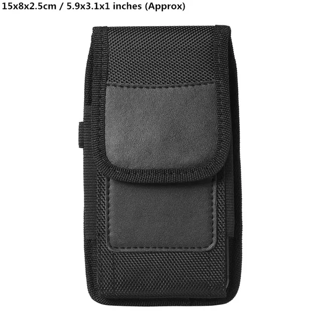 Mobile Phone Waist Bag Men Women Small Nylon Cell Phone Holster Storage Waist Fanny Pack Purse with Belt Loop Bum Bag 4 Size L