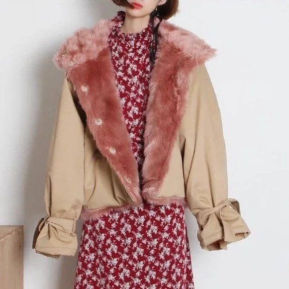 

Photo Shoot Main Push 2017 Autumn And Winter New Style Glorious Good Quality dou peng xing Fur Clothing Cotton Coat