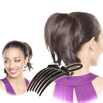 

4pcs Hair Comb Fountain Flip Plastic Simple Ponytail Ponytail Holder Decoration for Women