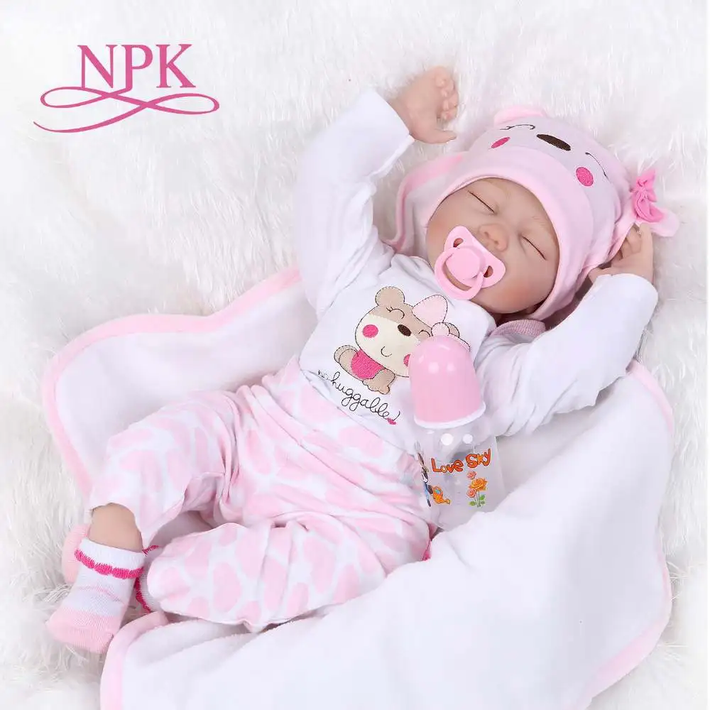 

NPK 16'' 40cm silicone vinyl reborn baby doll children playmate doll soft real touch toys for gift on Birthday and Xms