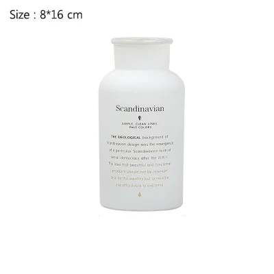 500ml White Vase Strongwell Скандинавская ваза для цветов для дома стеклянная ваза для украшения интерьера роскошные свадебные украшения Рождественский подарок Свадебная ваза - Цвет: 500ml White Vase