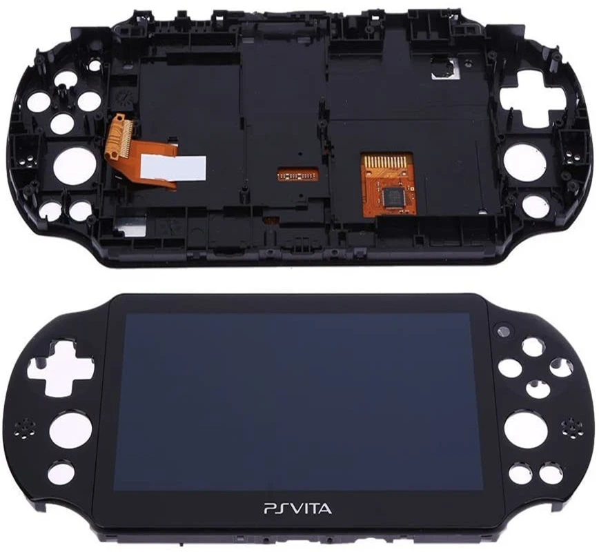 Original Lcd For Psv Vita 00 Lcd Display Touch Screen Digital For Psvita Psv 00 Black With Frame Replacement Parts Accessories Aliexpress