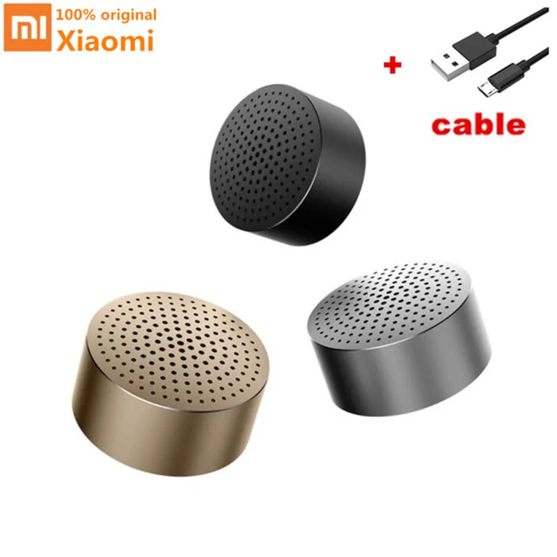 Online Original Xiaomi Altavoz Bluetooth Aux in manos libres llamada Estéreo Portátil inalámbrico reproductor de Mp3 marco de aluminio Altavoz manos libres