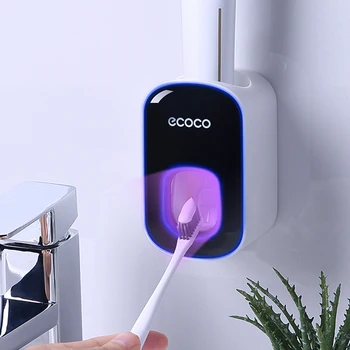 

Wall Mount Automatic Toothpaste Dispenser Bathroom Accessories Set Toothpaste Squeezer Dispenser Bathroom Toothbrush Holder Tool