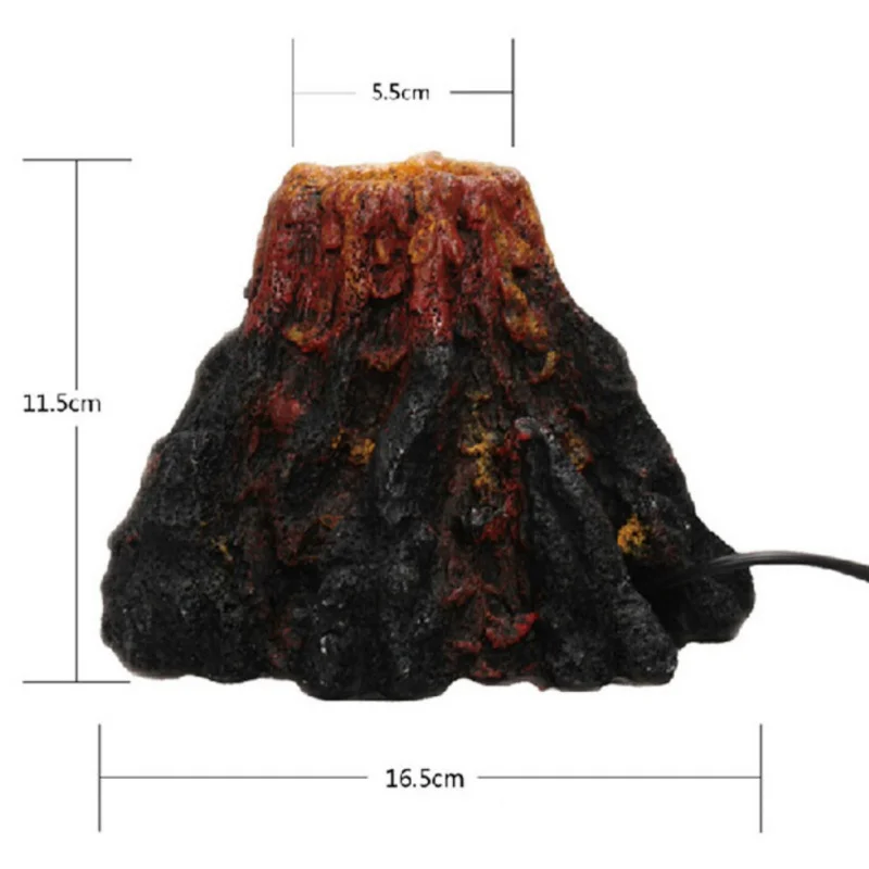 Украшение в форме вулкана, украшение для аквариума, воздушный пузырь, камень для аквариума, кислородный насос, воздушный насос, игрушки для аквариума, украшения для рыб