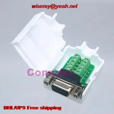 DHL/EUB 50 шт. Разъемы DB9 Женский 9Pin D-Sub solderless пластиковая крышка гайка терминал Board-A6