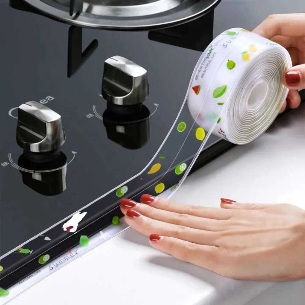 Kitchen Sink Waterproof Sticker Anti-mold Waterproof Tape Bathroom Countertop Toilet Gap Self-adhesive Seam Stickers afbeelding