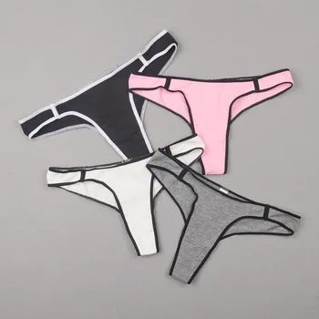 

Sexy Cotton Low Waist T-Pants Ladies Simple T-Pants 4pcs/lot