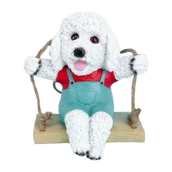 

1pc Lifelike Simulation Realistic Dog Model Teddy Ornament Photo Props Swinging Teddy Model for Birthday Gift Living Room Bedroo
