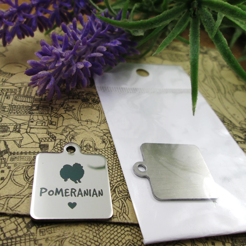 

10pcs--"Pomeranian "stainless steel charms more style for choosing DIY Charms pendants for necklace