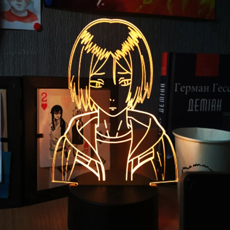 3d иллюзия света аниме Haikyuu Hinata Shoyo Kageyama Tobio фигурка акриловый светодиодный