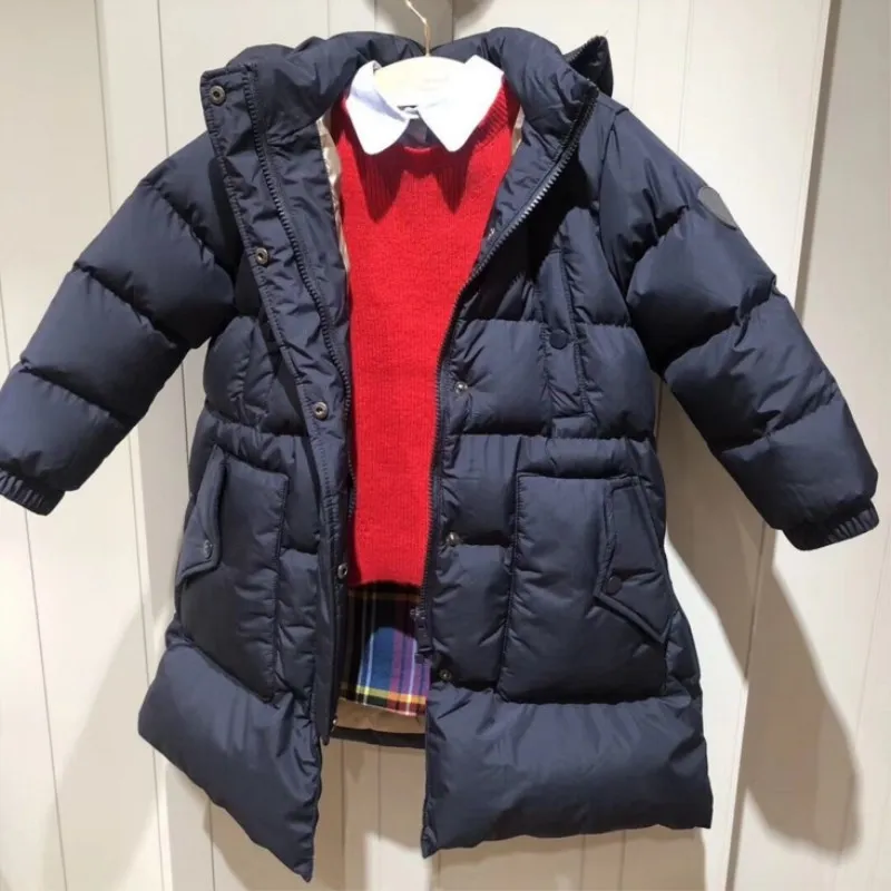 

2019 BP Style Winter Blue Down Jacket Snow Wear For Kids Thermal Jacket Coat Gooese Down Jacket Snow Outwear Baby Kids Overcoat