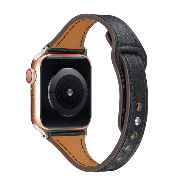 Leather Band For Apple Watch 45mm 44mm 42mm 41mm 40mm 38mm Soft Material Wrist Loop Bracelet For IWatch 7 6 SE 5 4 3 2 1