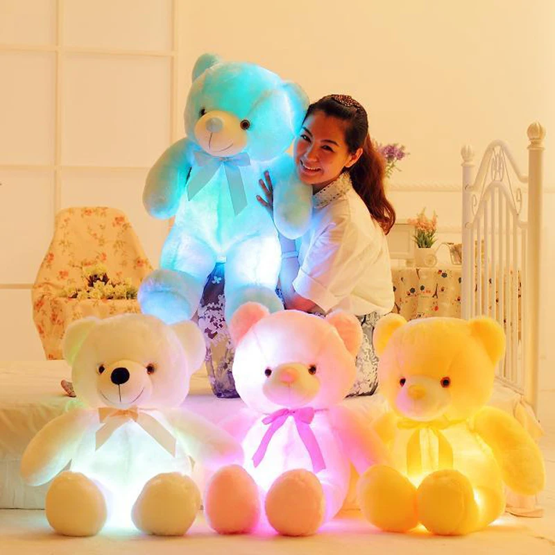 32 75CM Luminous Creative Light Up LED Teddy Bear Stuffed Animal Plush Toy Colorful Glowing Teddy Bear Christmas Gift for Kid|Stuffed & Plush Animals| - AliExpress