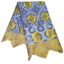 Новая африканская кружевная ткань с вышивкой высокого качества восковая кружевная ткань африканская восковая кружевная ткань для платья 6 ярдов \ лот