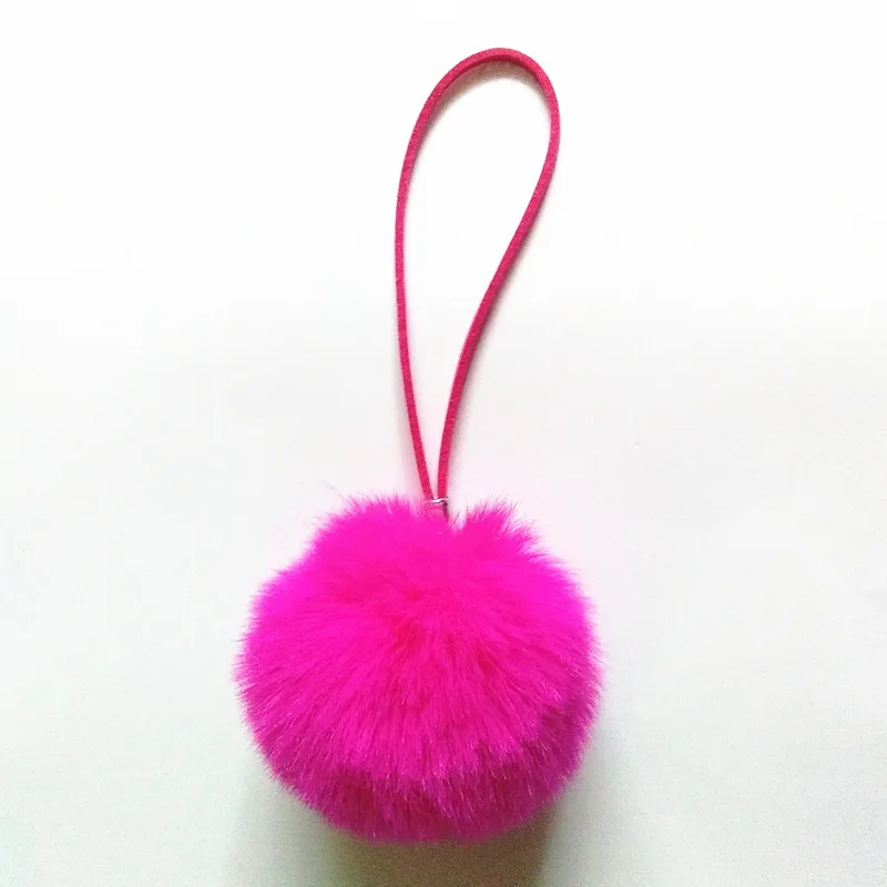 

Suede Chain Pompon Key Chain 6 cm Fluffy Fake Fur Ball Key Ring Cute Pendant Bag Charming Car Key Holder Personality Gifts