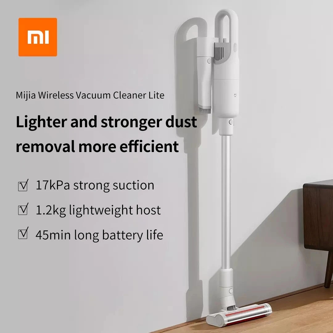 

Беспроводной пылесос Xiaomi Mijia Lite, ручной бытовой пылесос с высоким всасыванием, удаление пыли, автомобильный пылесос