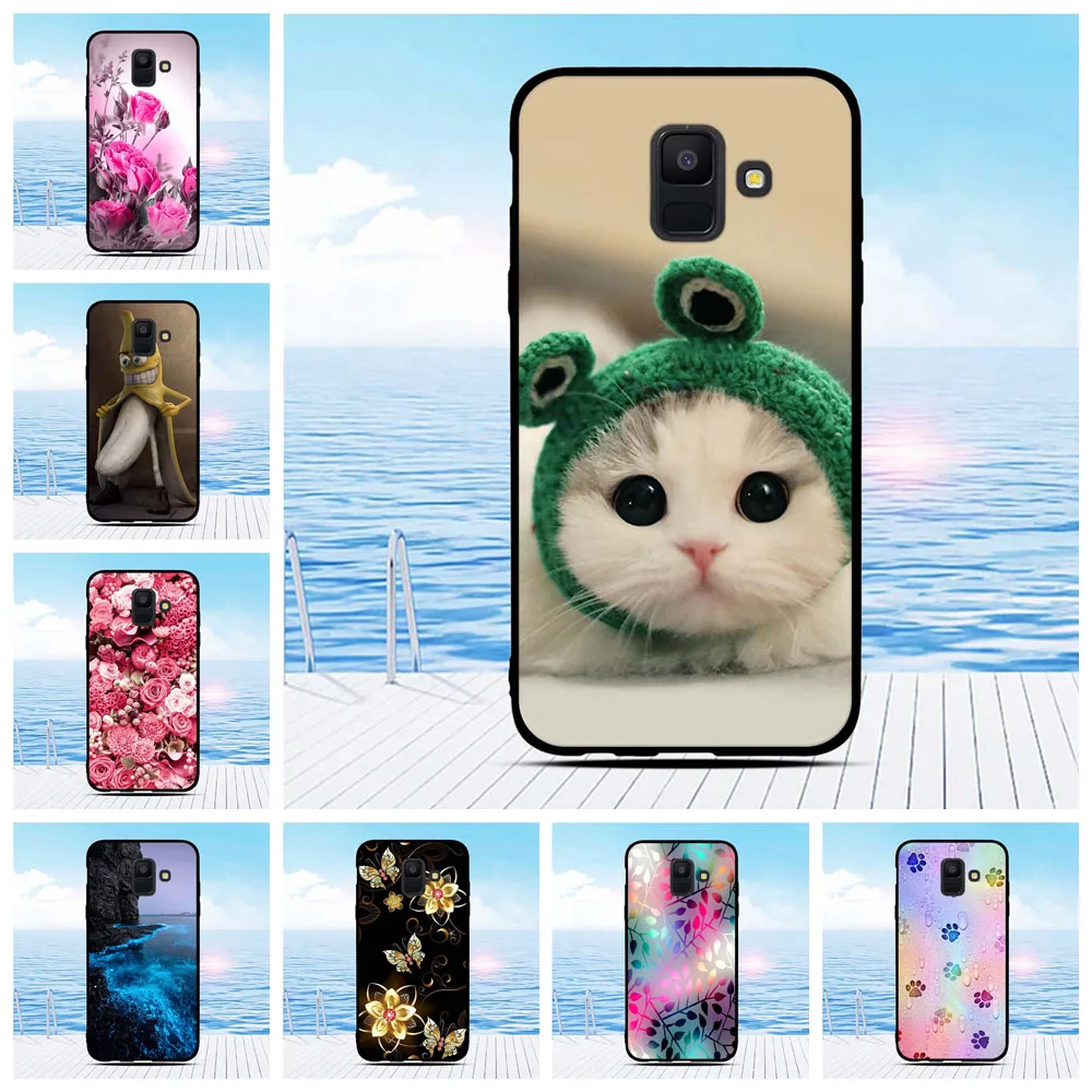 

Silicone Case Cover For Samsung Galaxy A6 2018 TPU Fashion Pattern Coque For Galaxy A6 2018 Phone Case For Samsung A6 2018 Capa