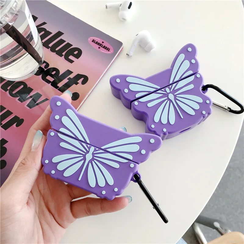 

For Airpods 1/2 Case,3D Butterfly Case For Airpods Case Soft Silicone Earphone Headphone Cover For Apple Airpods Cover