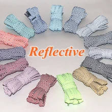 

1Pair Fluorescent Sneaker Shoestrings Sports Shoelace Reflective Flat Shoelaces Running Shoes lace Adult children Shoelaces