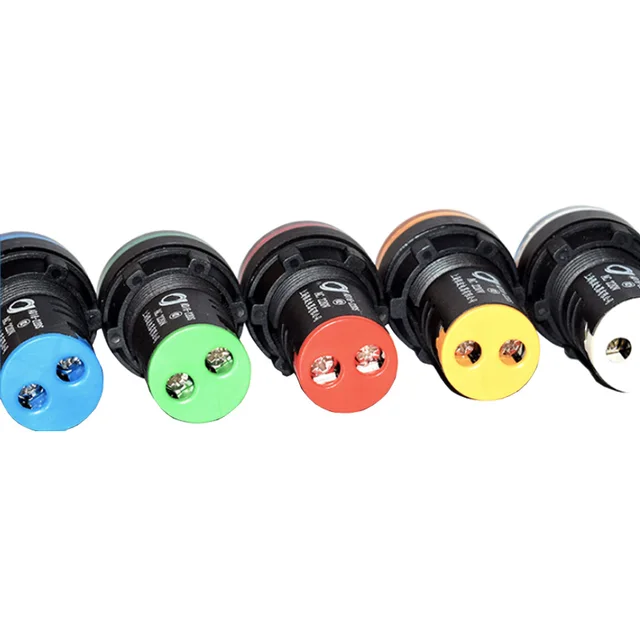 Produktbild von 5x Heschen LED-Kontrollleuchte AD16-22D/S – 24V DC/AC, Rot, IP65, 22 Mm Einbauloch, 20mA