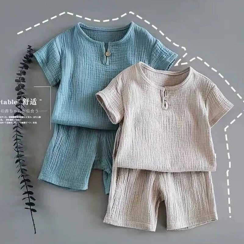 Baby Clothing Set near me Summer Boys Clothes Sets Baby Girl Fashion Solid Color T-shirt + Shorts 2 Pieces Infant Cotton Clothing Set Girls Soft Tops Tee sun baby clothing set