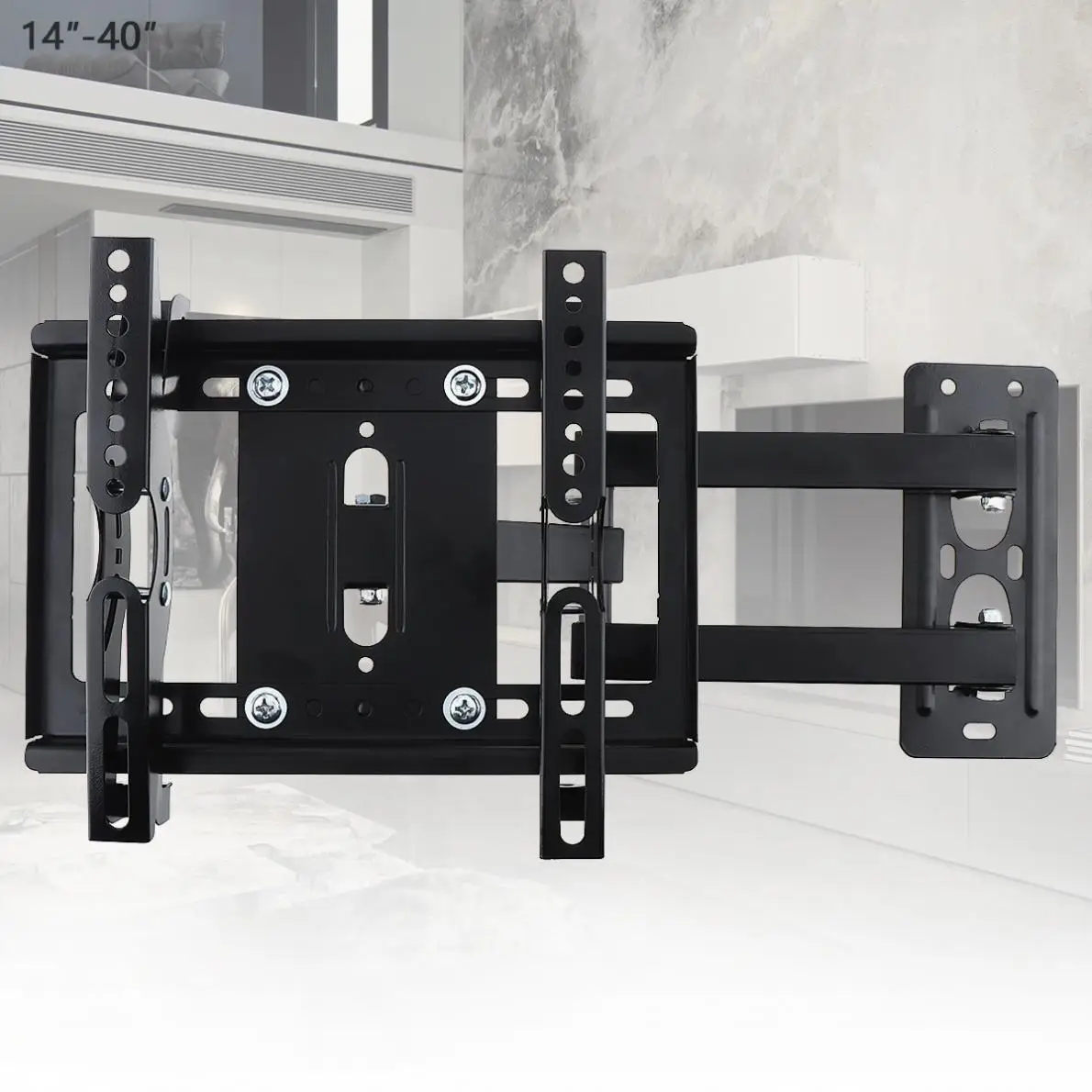 

Universal 25KG TV Wall Mount Bracket Flat Panel TV Frame Support 15 Degrees Tilt with Gradienter for 14 - 40 Inch LCD LED TV